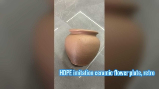 HDPE imitation ceramic flower plate, retro flower plate, plastic flower plate