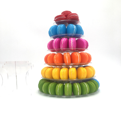 6 tiers macaron stands used on wedding or party without acrylic