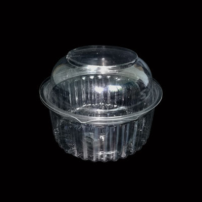 Biodegradable 18cm Food Grade PET Plastic Tray for Salad and Vegetable Packaging