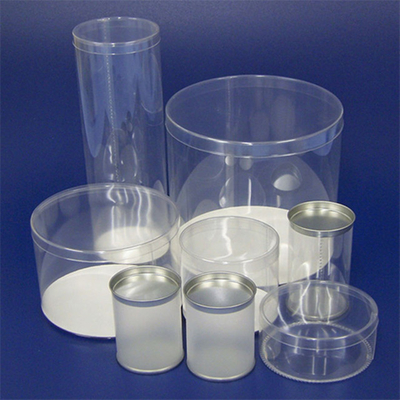 clear cylinder tube plastic containers pvc cylinder tube with lid