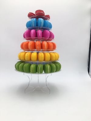 Clear Macaron Display Tower Transparent Recyclable Plastic 10 Tier For Wedding Party