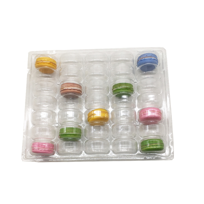 5x7 35pcs Macaron Packaging Clear PVC PET Plastic Tray For Macaron Packing