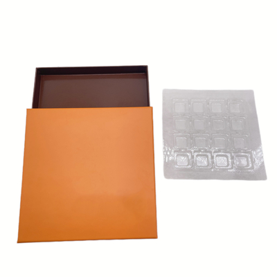 16 Pcs Chocolates Clear Blister Plastic Insert Tray For With Kraft Paper Packaging Box