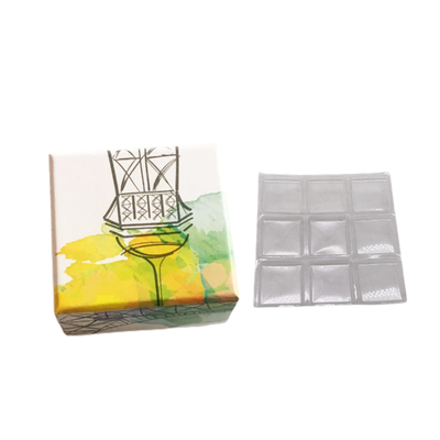 9 pcs Printing Kraft Paper Box Chocolate Gift Packaging Box with Plastic Clear Inner