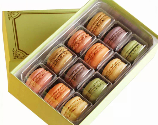 pet macaron box plastic macaron holder  macaron display box  macaron takeaway box  macaron pastry container clamshell macaron tray
