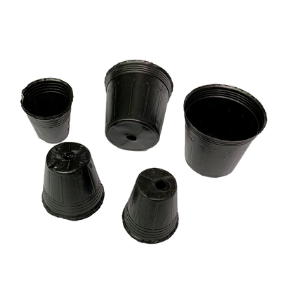 Black Plastic Soft Flower Nursery Pots UV Treatment