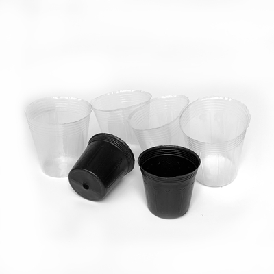 Black Plastic Soft Flower Nursery Pots UV Treatment