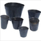 Black Plastic Soft Flower Nursery Pots UV Treatment
