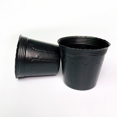 Black Plastic Soft Flower Nursery Pots UV Treatment