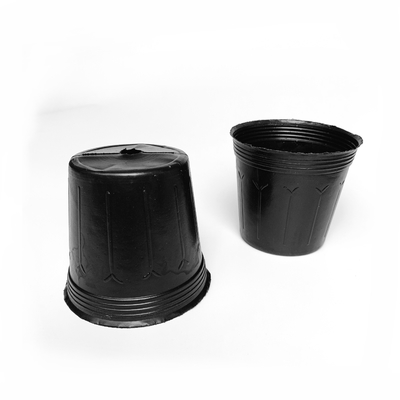 Black Plastic Soft Flower Nursery Pots UV Treatment