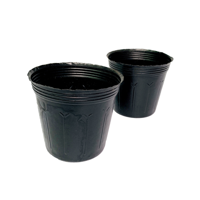 Black Plastic Soft Flower Nursery Pots UV Treatment