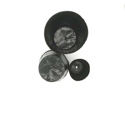 Custom Size Black PVC PS Plastic Soft Flower Nutrition Pot For Planting