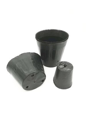 Custom Size Black PVC PS Plastic Soft Flower Nutrition Pot For Planting