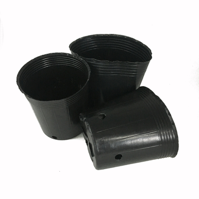 Black Color Big Plastic Flower Pot Garden Aging Resistant