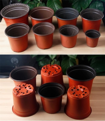 New Design 3 Inch Plastic Nursery Pots Soft Brown Colour Plastic Flower Pot