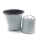 Cylindrical 0.5L Mini White Plastic Flower Pots Easy Transplanting