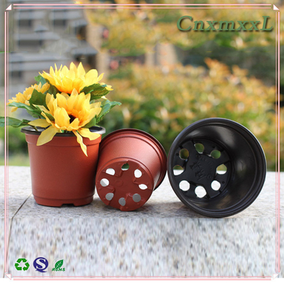 Light and soft black/double-color flower pot onion  seedling nutrition pot