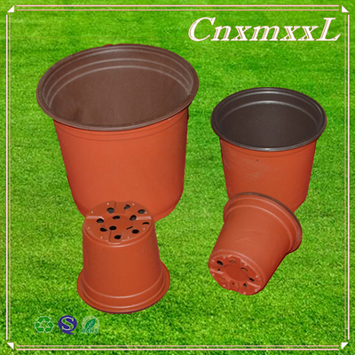 Light And Soft Black Double Color Plastic Flower Pots Chive Shoot Seedling Nutrition Pot