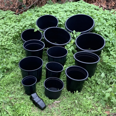 Durable Hard plastic 3 gallon pot black flower plant pots big nursery pots of PP/HDPE