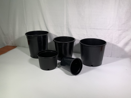 Durable Hard plastic 3 gallon pot black flower plant pots big nursery pots of PP/HDPE