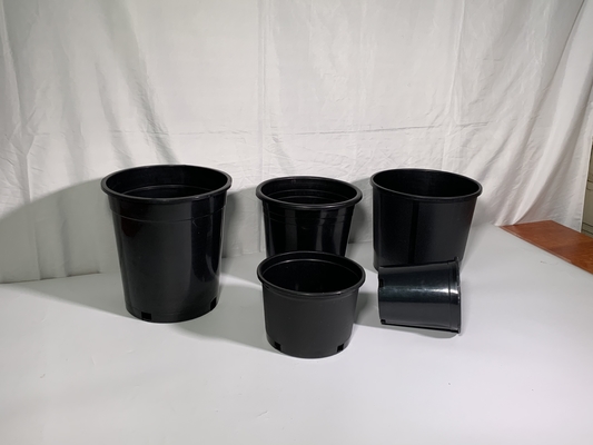 Durable Hard plastic 3 gallon pot black flower plant pots big nursery pots of PP/HDPE
