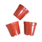 Hydroponics PP Bonsai 85mm Orange Plastic Flower Pots With Label