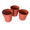 Red Hard PE Coated Round 1 Gallon Nursery Pots With Plastic Tray