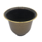Chinese style  light yellow stoving varnish ceramifinish plant pot with gold edge orchid flower pot
