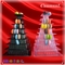 Multifunctional Black 9 tiers plastic macaron tower packaging boxes Square macaron tower made in China