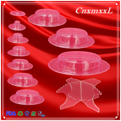 plastic pyramid display case 10 tier macaron tower display tower case with Acrylic base