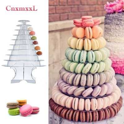 Super WOW 10 Tier Macaron Blister Tower Stand Packaging UV Coating