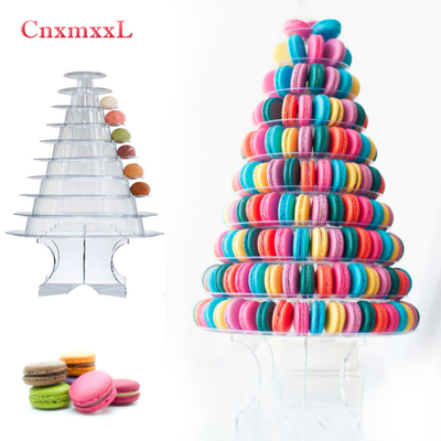 Super WOW 10 Tier Macaron Blister Tower Stand Packaging UV Coating