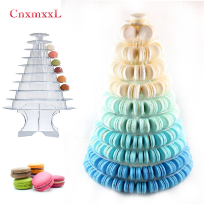 Super WOW 10 Tier Macaron Blister Tower Stand Packaging UV Coating