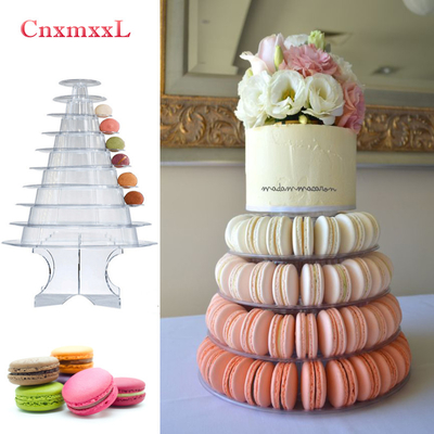 Super WOW 10 Tier Macaron Blister Tower Stand Packaging With Acrylic