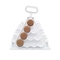 Sweet stands white plastic 6 tier macaron pyramid holder macaron tower for display