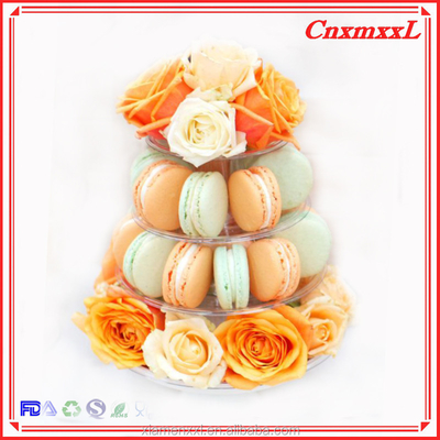 Glossy Lamination 4 Layers Macaroon Tower With 47pcs Macarons Wholesale