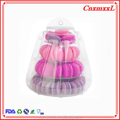 Glossy Lamination 4 Layers Macaroon Tower With 47pcs Macarons Wholesale