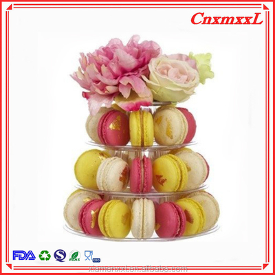 Glossy Lamination 4 Layers Macaroon Tower With 47pcs Macarons Wholesale