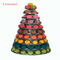 Gray PVC Plastic Macaron Tower Stand Macaron Tier With Round Acrylic Base