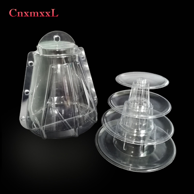 New Style Small Plastic 4 Layers Macaron Tower 47pcs Wholesales