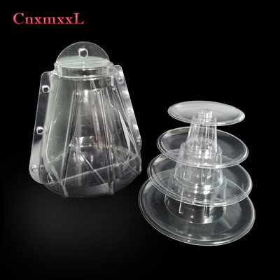 New Style Small Plastic 4 Layers Macaron Tower 47pcs Wholesales
