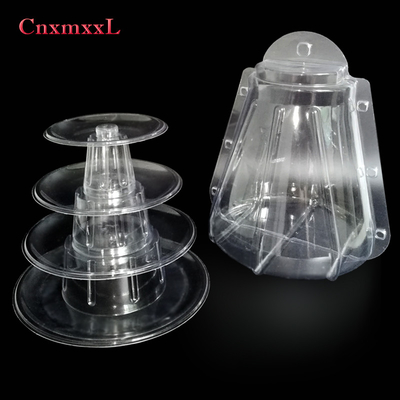 New Style Small Plastic 4 Layers Macaron Tower 47pcs Wholesales