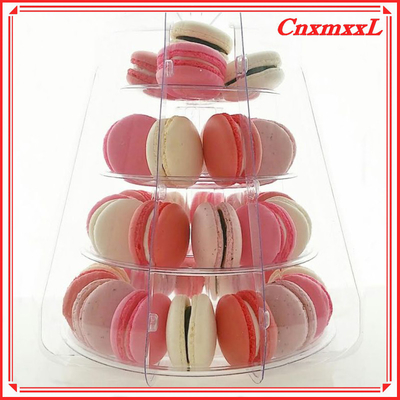 Convenient Small Macaron Plastic Display Stand Tower 37pcs  Recyclable
