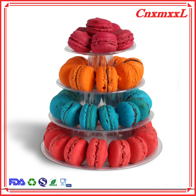 Convenient Small Macaron Plastic Display Stand Tower 37pcs  Recyclable