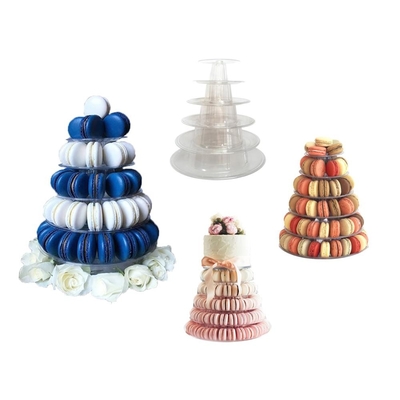 6 Tier Clear Blister Macaron Tower For Cake Decoration
