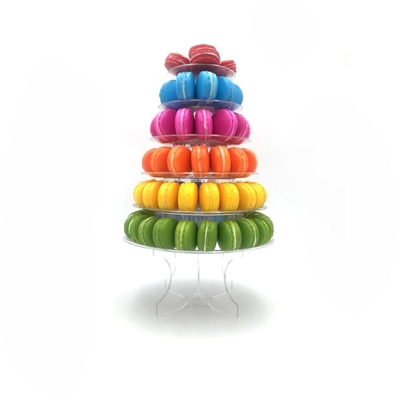 6 Tier Clear Blister Macaron Tower For Cake Decoration