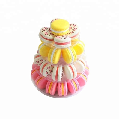 Clear Plastic Macaron Mini Tower Stand 4 Tiers Macaron Tower