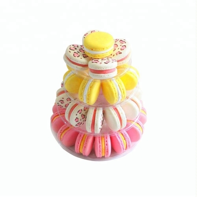 Clear Plastic Macaron Mini Tower Stand 4 Tiers Macaron Tower