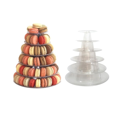 Round Recycled 6 Tier Macaron Tower Stand With Bottom