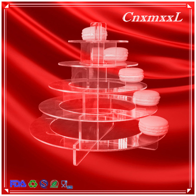 New Patent acrylic macaron display 5 Tier acrylic macaron stand tower in low price